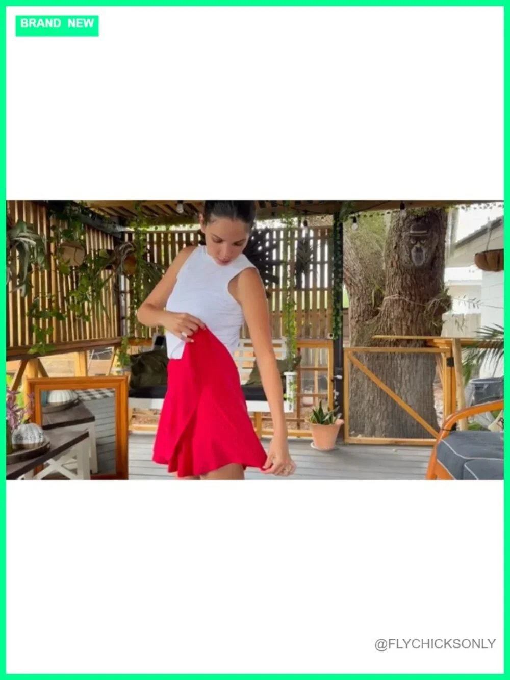 Mini Tennis Skort with Built-in Shorts Pockets, High Waisted Athletic Skirt for